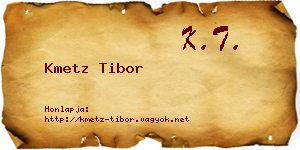 Kmetz Tibor névjegykártya